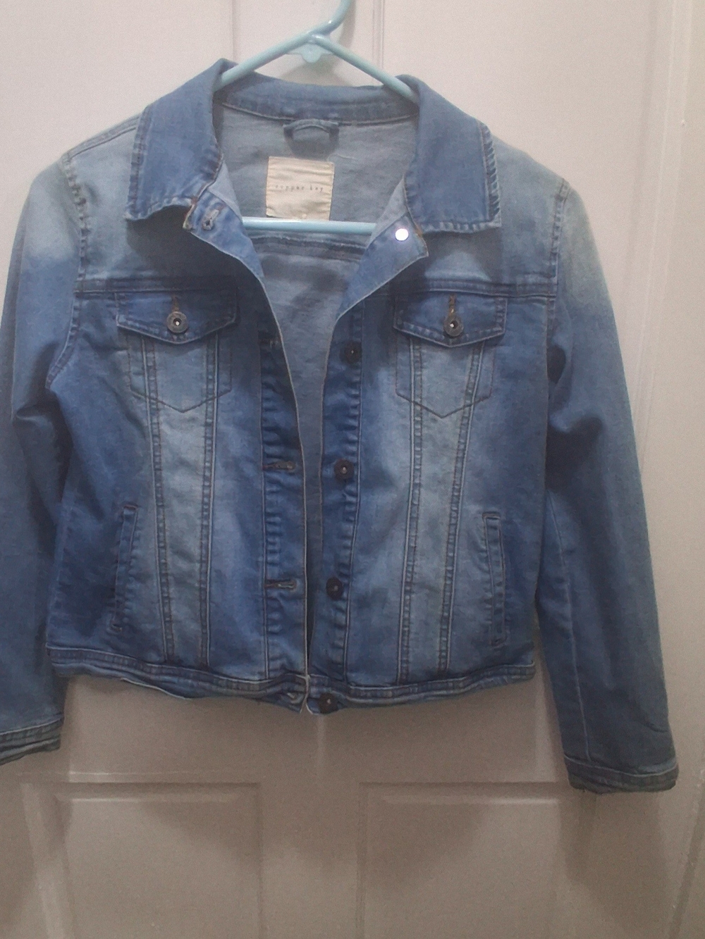 Copper Key Women's Blue Denim Jean Jacket Sz Lg